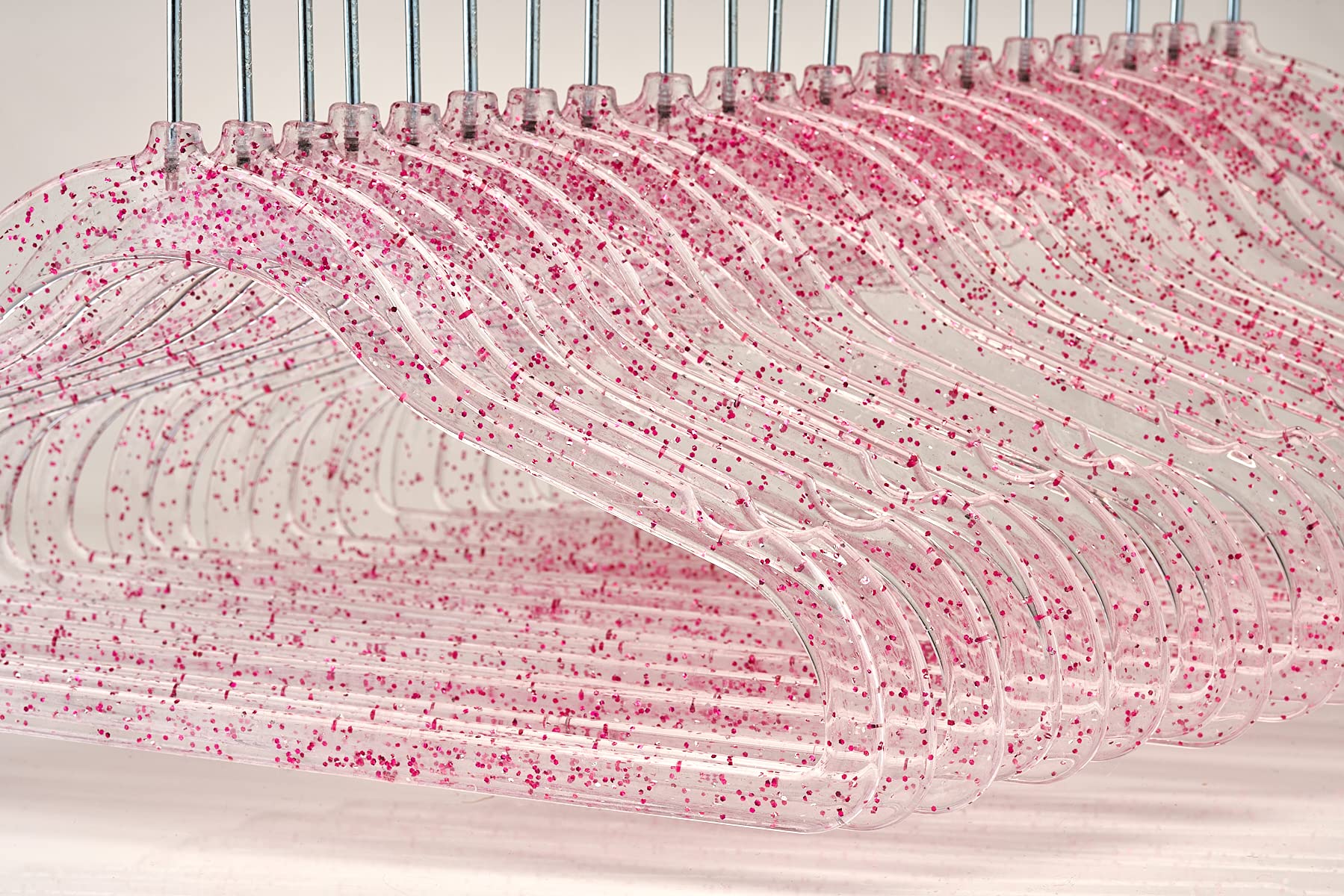 Concepts 20 Pack Premium Heavy Duty Glitter Acrylic Baby Hangers, Elegant For Baby Nursery Space-Saving Non-Slip Clothes Hanger